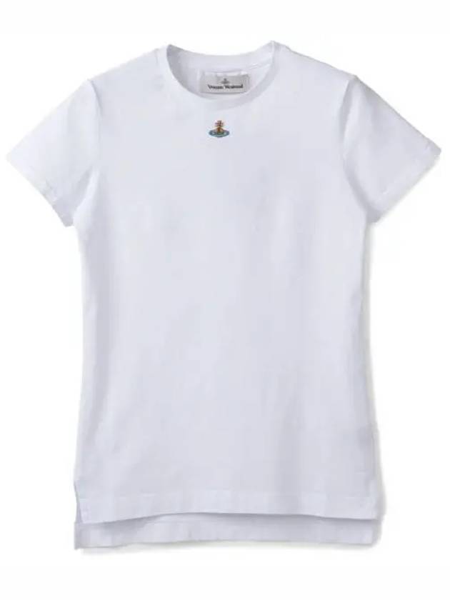 Embroided ORB Peru Short Sleeve T-Shirt White - VIVIENNE WESTWOOD - BALAAN 2