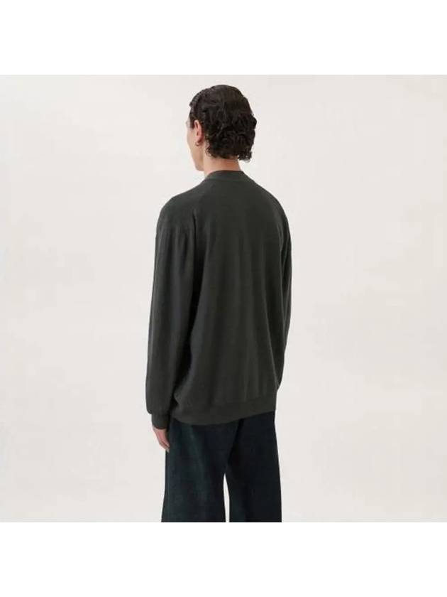 double layered cardigan charcoal - LEMAIRE - BALAAN 4