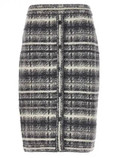 RWB Straight Wool Blend Skirt 270334 - THOM BROWNE - BALAAN 1