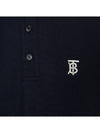 Icon Stripe Placket Cotton Pique Polo Shirt Navy - BURBERRY - BALAAN 3