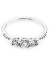 Clear Three Stone Ring Silver - PANDORA - BALAAN 6