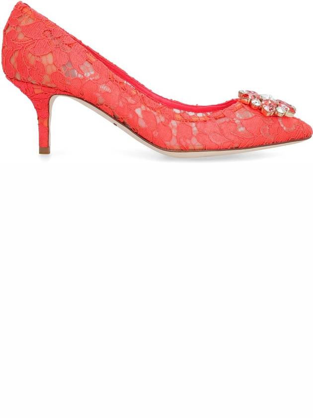 Crystal Lace Pumps Heel Red - DOLCE&GABBANA - BALAAN 3