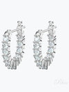 Matrix Vitore Hoop Earrings Silver - SWAROVSKI - BALAAN 2