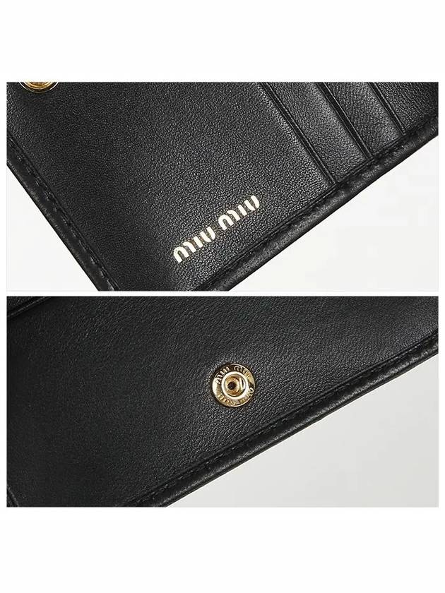 Matelasse Nappa Leather Card Wallet Black - MIU MIU - BALAAN 6