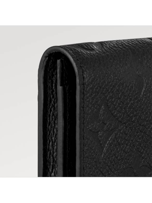 Monogram Embossed Leather Card Wallet Black - LOUIS VUITTON - BALAAN 4