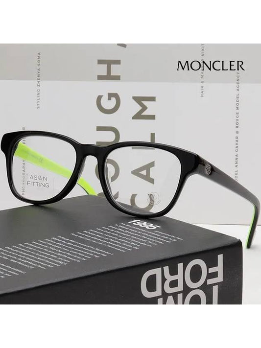 Glasses frame ML5065F 001 black horn rim Asian fit - MONCLER - BALAAN 2