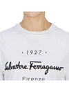 Salvatore 1927 Signature Short Sleeve T-Shirt White - SALVATORE FERRAGAMO - BALAAN.