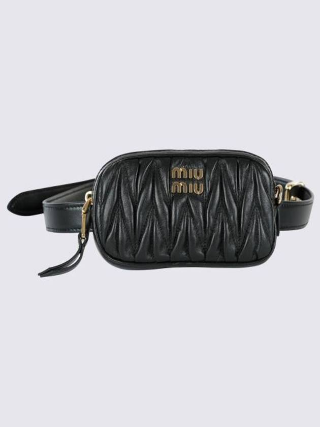 Matelasse Leather Belt Bag Black - MIU MIU - BALAAN 3