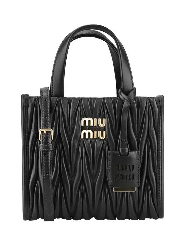 Matelasse Nappa Leather Tote Bag Black - MIU MIU - BALAAN 2