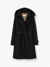 Detachable Hood Teffeta Kensington Trench Coat Black - BURBERRY - BALAAN 2