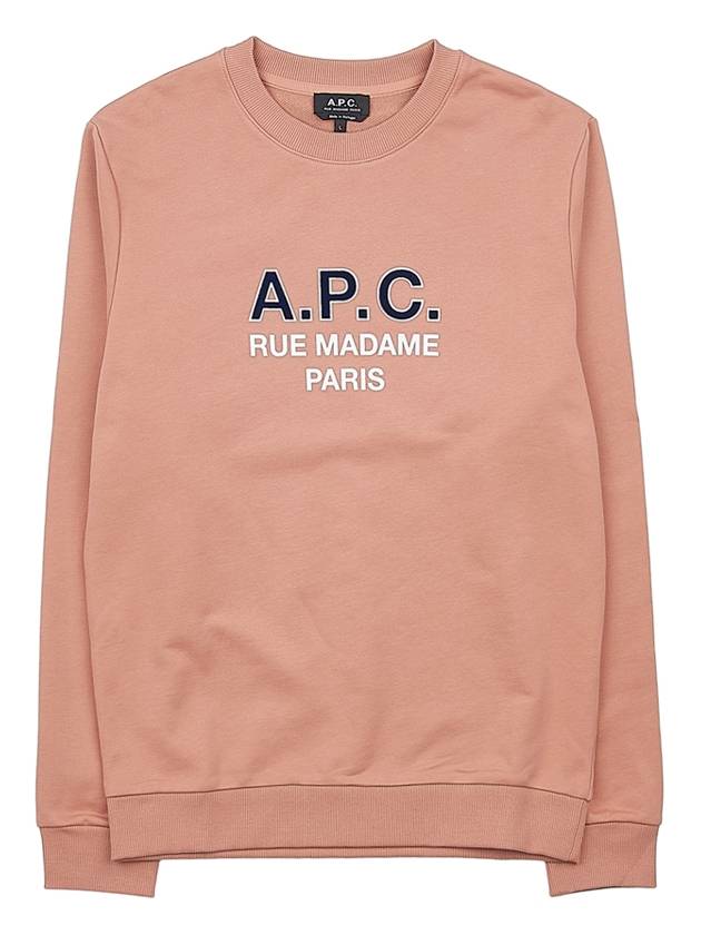 Logo Print Cotton Sweatshirt Rose - A.P.C. - BALAAN 2