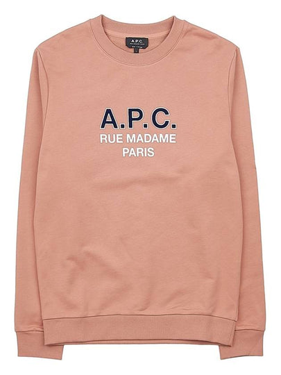 Logo Print Cotton Sweatshirt Rose - A.P.C. - BALAAN 2