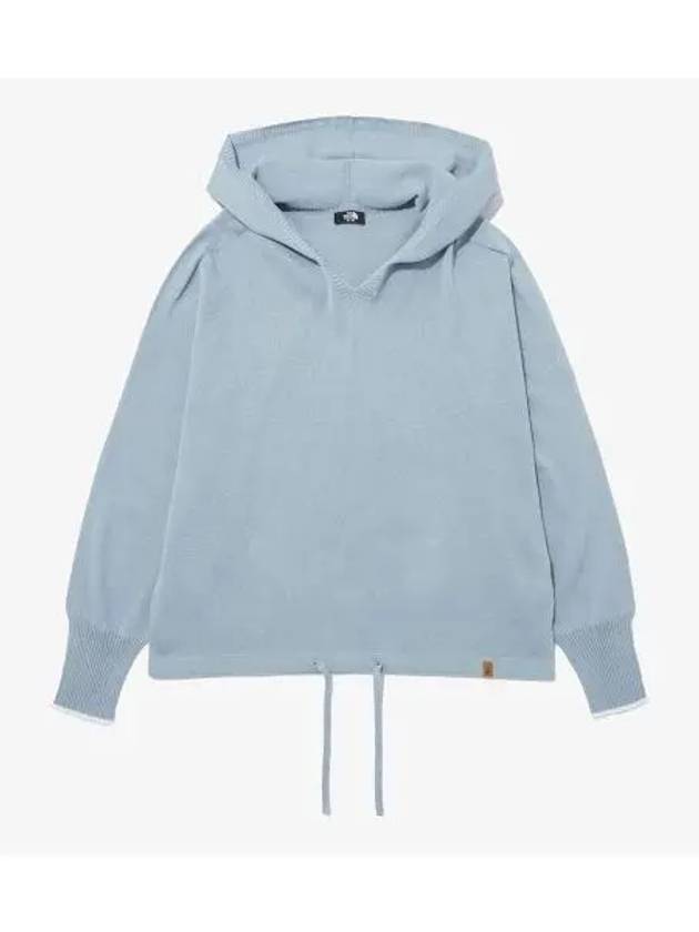 Women's Day All-Round Knit Hoodie Blue - THE NORTH FACE - BALAAN 2