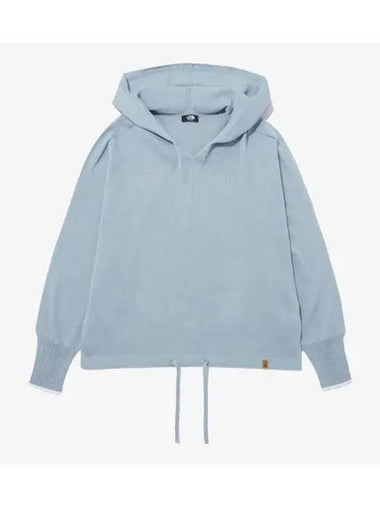 Women's Day All-Round Knit Hoodie Blue - THE NORTH FACE - BALAAN 1