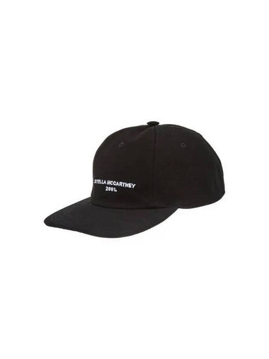 STELLA McCARTNEY EMBROIDERED LOGO CANVAS BALL CAP BLACK - STELLA MCCARTNEY - BALAAN 1