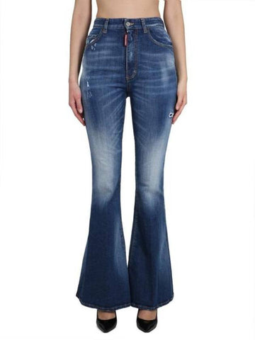 Denim Straight Pants S72LB0634 S30685470 BLUE - DSQUARED2 - BALAAN 1