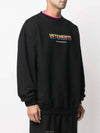 Men's Rainbow Logo Print Sweatshirt Black - VETEMENTS - BALAAN 3