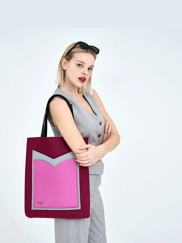 Bag 3 pocket eco bag burgundy - SUIN - BALAAN 1