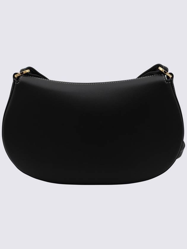 Garavani Oval Leather Shoulder Bag Black - VALENTINO - BALAAN 3