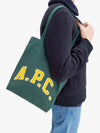 Ru 1987 University Tote Bag Eco Dark Green Unisex - A.P.C. - BALAAN 5