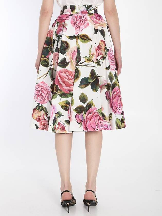 Midi Flared Floral Skirt - DOLCE&GABBANA - BALAAN 4