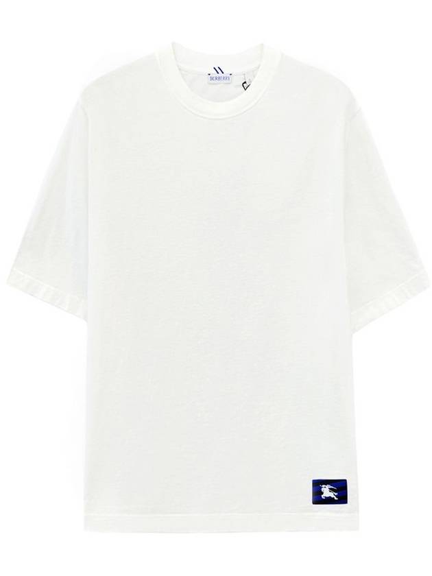 Logo Patch Cotton Jersey Short Sleeve T-Shirt Ivory - BURBERRY - BALAAN 2