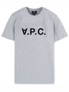 Black VPC Logo Short Sleeve T-Shirt Light Grey - A.P.C. - BALAAN 2