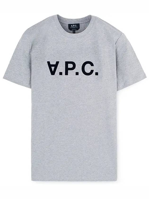 Black VPC Logo Short Sleeve T-Shirt Light Grey - A.P.C. - BALAAN 2