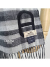 Chandal Tartan Tartan Maillons Reversible Cashmere Muffler Black Gray H394068T - HERMES - BALAAN 4