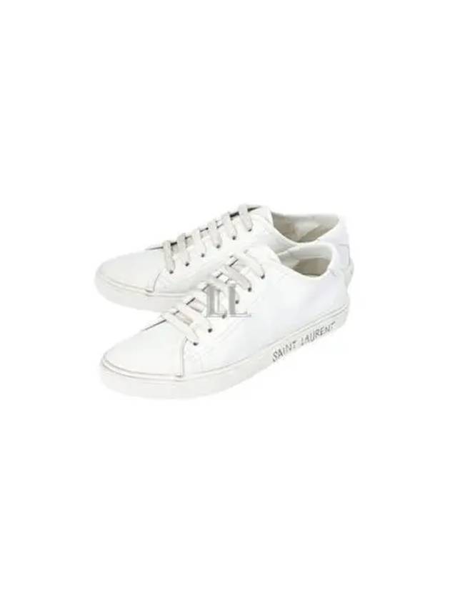 Malibu Logo Low Top Sneakers White - SAINT LAURENT - BALAAN 2