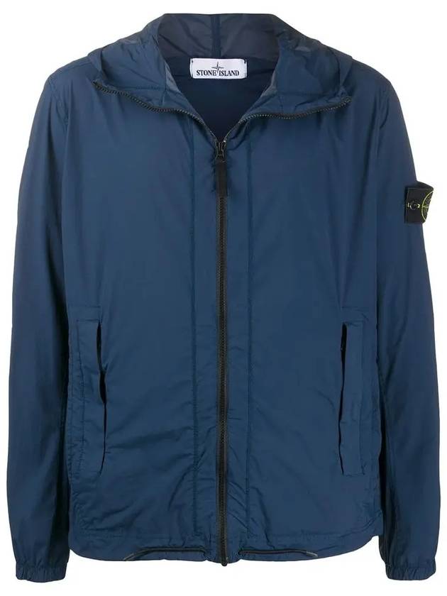 Skin Touch Wappen Patch Hooded Jacket Marine Blue - STONE ISLAND - BALAAN 3