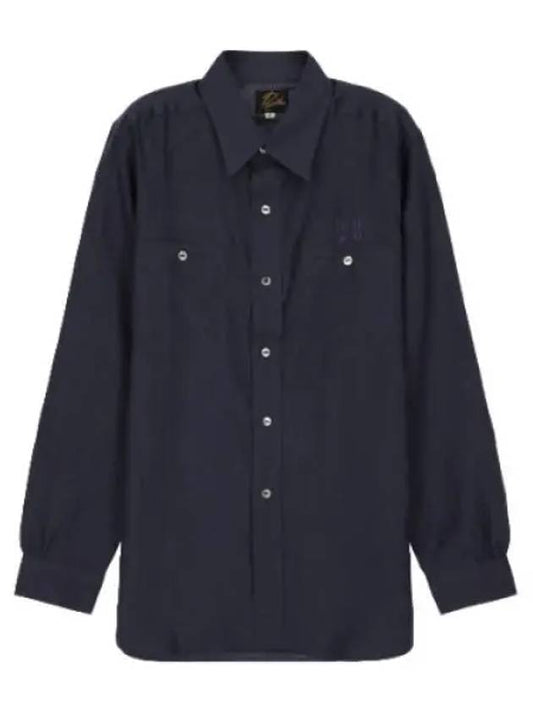 Linen Canvas Work Shirt Purple - NEEDLES - BALAAN 1