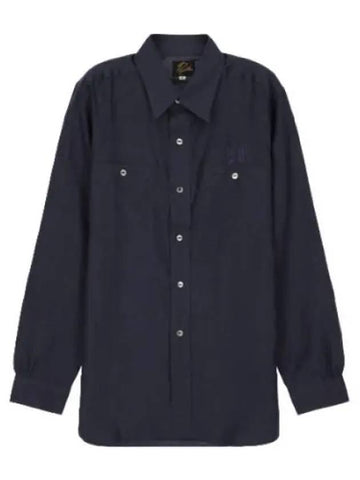 Linen Canvas Work Shirt Purple - NEEDLES - BALAAN 1