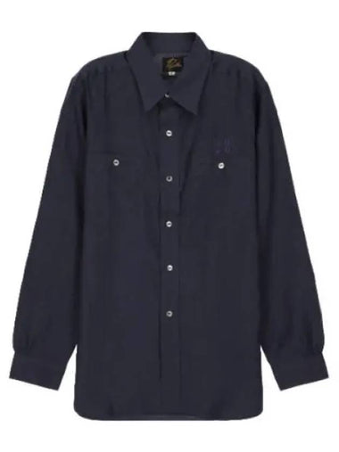 Linen Canvas Work Shirt Purple - NEEDLES - BALAAN 1