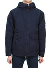 Logo David TC Down Hooded Jacket Navy - STONE ISLAND - BALAAN 2