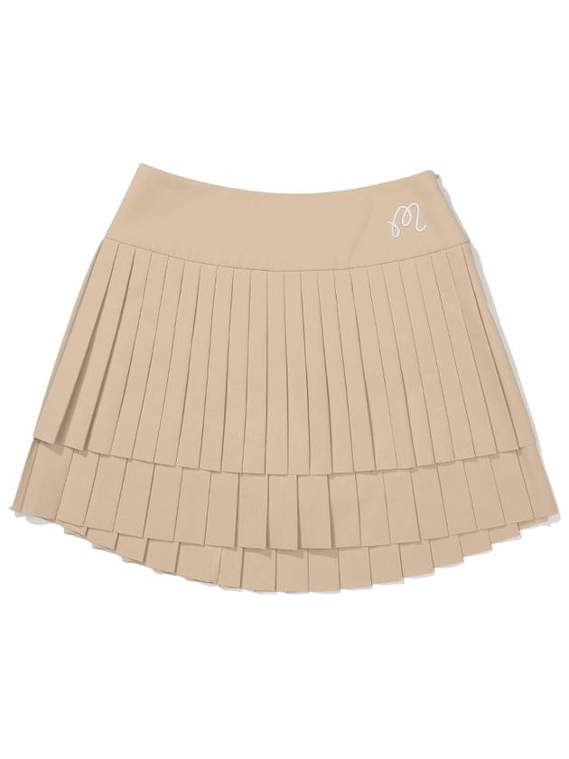 2 step pleated skirt BEIGE WOMAN - MALBON GOLF - BALAAN 1