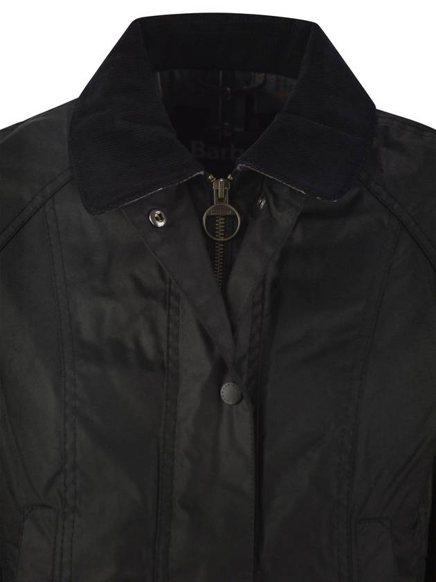 Beadnell Wax Zip-up Jacket Black - BARBOUR - BALAAN 5