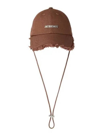 La Casquette Artichoke Fringe Metal Logo Ball Cap Brown - JACQUEMUS - BALAAN 2