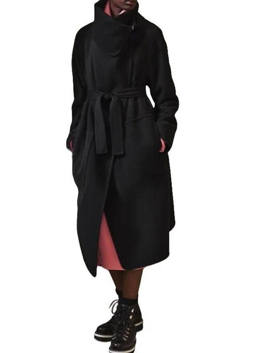 Cashmere Long Women s Coat Noir H4H0118DA0236 - HERMES - BALAAN 1