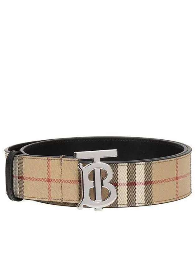 Check Reversible Wide TB Leather Belt Beige - BURBERRY - BALAAN 2