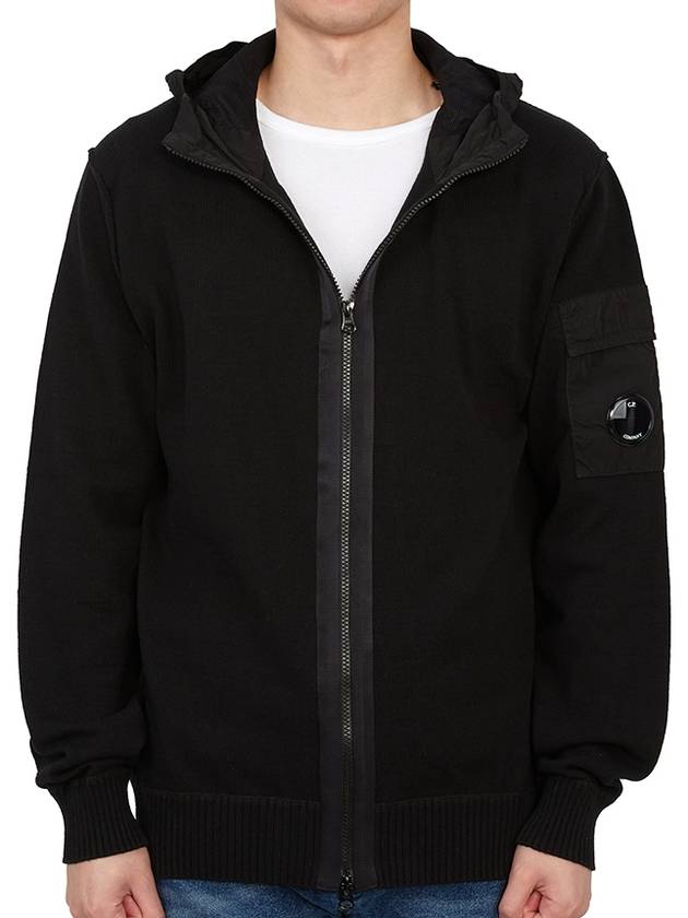 Men's Cotton Mixed Zip-Up Hoodie Bllack - CP COMPANY - BALAAN 3