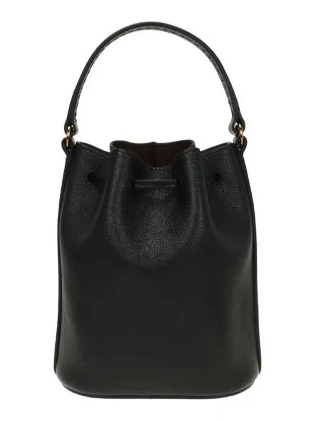 T Timeless Leather Micro Logo Bucket Bag Black - TOD'S - BALAAN.