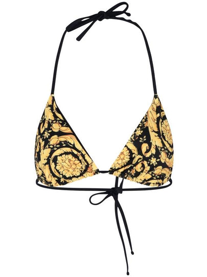 Baroque Print Bikini Top Black - VERSACE - BALAAN 2