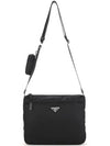 Triangle Logo Re-Nylon Pocket Cross Bag Black - PRADA - BALAAN 6