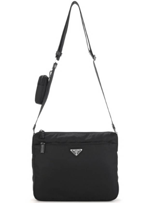 Triangle Logo Re-Nylon Pocket Cross Bag Black - PRADA - BALAAN 6