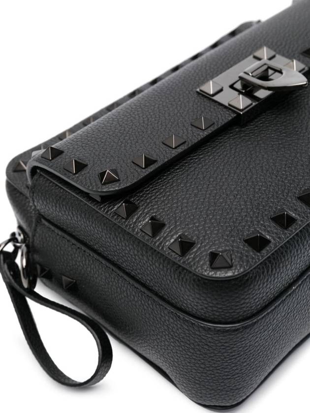 Rockstud leather cross bag black - VALENTINO - BALAAN 3