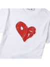 Pedro Heart Logo Printing Short Sleeve T-Shirt White - OFF WHITE - BALAAN 6