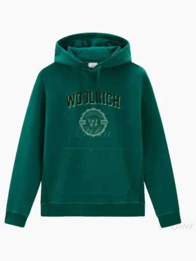 Organic Cotton Hoodie CFWOSW0212MRUT3290 6221 Logo Hoodie - WOOLRICH - BALAAN 1