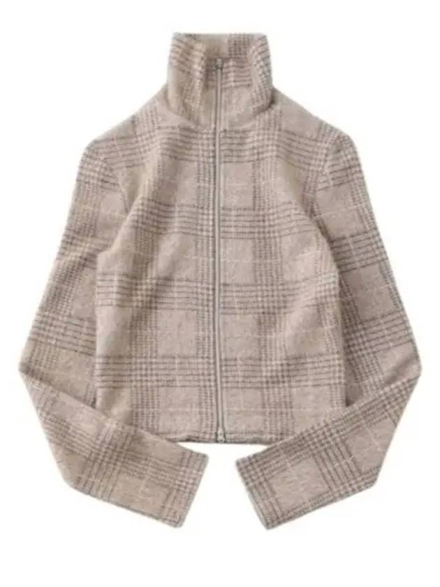 Slim Zip Hound Check Cardigan Beige - OUR LEGACY - BALAAN 2