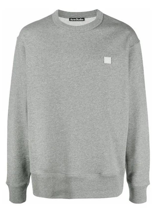 Face Patch Crew Neck Sweatshirt Grey - ACNE STUDIOS - BALAAN 2